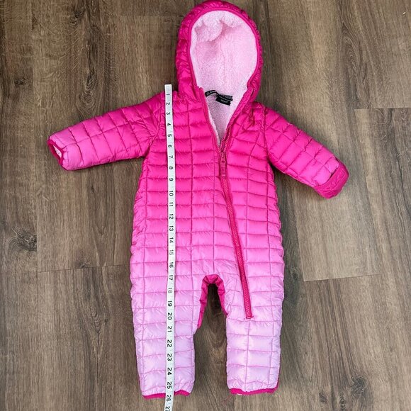 Snozu Toddler Pink Ombre Puffer Snow Suit Size 9-12m - Picture 7 of 8